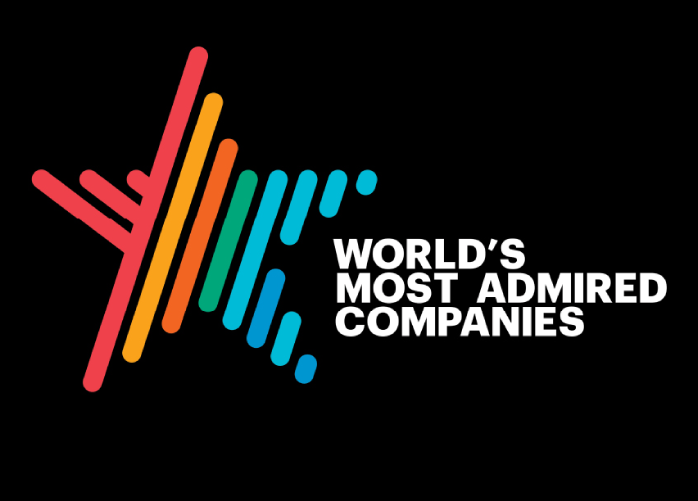 Fortune's World's Most Admired Companies 2022 logo recognition.