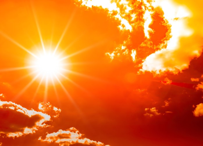 High heat alert, blazing sun