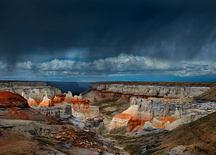 Storm forming above a canyon in Arizona